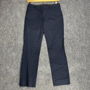 Banana Republic Pants Womens 4 Sloan Fit Blue Cotton Stretch Pockets Tapered Leg